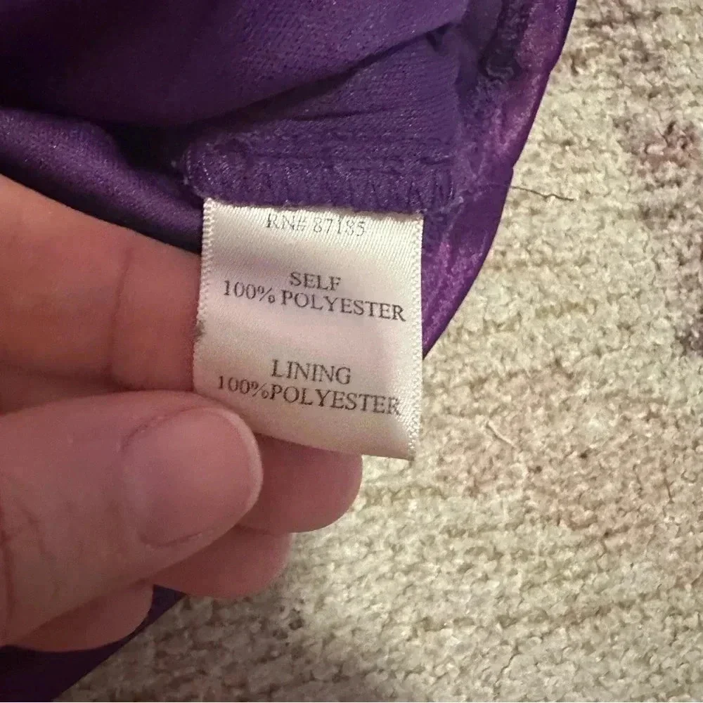 Y2K Studio Y  Purple ruched top size medium - Picture 5 of 12